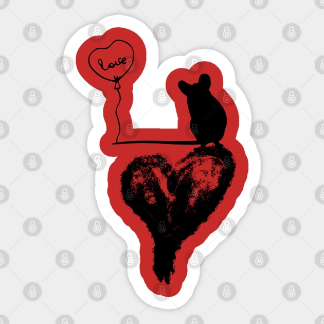 Rats Lovers Gift Sticker by RankShop
